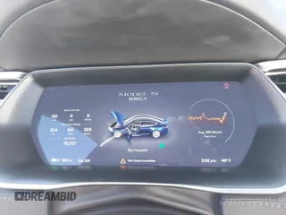 2017 Tesla Model S 100D with VIN 5YJSA1E20HF229362, listed as a IAAI auction lot 41698083 with 75,737 mi miles. Bid and sale history available at carsss.com. Image 7.