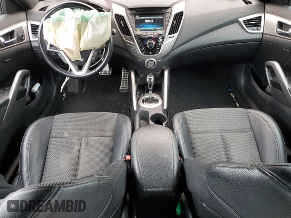 2016 Hyundai Veloster with VIN KMHTC6ADXGU252488, listed as a Copart auction lot 65415583 with 53,482 mi miles. Bid and sale history available at carsss.com. Image 8.