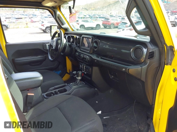 2021 Jeep Wrangler Unlimited Sport S with VIN 1C4HJXDN4MW744315, listed as a IAAI auction lot 42242941 with 35,344 mi miles and . Bid and sale history available at DreamBid. Image 5.