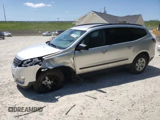 2017 Chevrolet Traverse LS z VIN 1GNKRFKD7HJ329129, wystawiony jako Copart lot #56475125 z przebiegiem 111 395 mil mil oraz Szkoda całkowita • Salvage title. Historia ofert i sprzedaży dostępna na DreamBid. Obrazek 1.