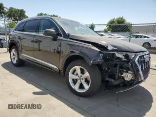 2023 Audi Q7 Premium Plus with VIN WA1LCBF74PD015442, listed as a Copart auction lot 57812485 with 25,117 mi miles and Salvage title. Bid and sale history available at DreamBid. Image 4.