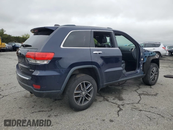 2017 Jeep Grand Cherokee Limited with VIN 1C4RJFBG6HC801902, listed as a Copart auction lot 58789455 with Not provided miles and Salvage title. Bid and sale history available at DreamBid. Image 3.
