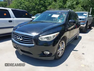 2013 Infiniti JX35 z VIN 5N1AL0MM5DC301632, wystawiony jako IAAI lot #42304566 z przebiegiem 186 803 mil mil oraz . Historia ofert i sprzedaży dostępna na DreamBid. Obrazek 2.