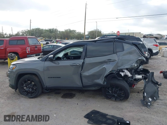 2023 Jeep Compass Latitude with VIN 3C4NJDBN8PT548652, listed as a IAAI auction lot 41572378 with 48,192 mi miles and . Bid and sale history available at carsss.com. Image 14.