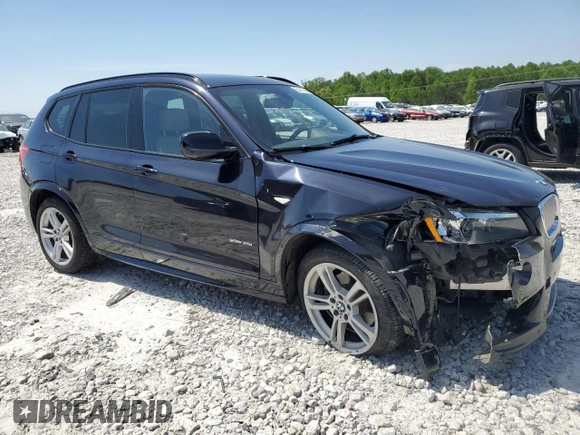 2014 BMW X3 xDrive35i with VIN 5UXWX7C53EL984609, listed as a Copart auction lot 53712325 with 138,180 mi miles and Salvage Title. Bid and sale history available at DreamBid. Image 4.