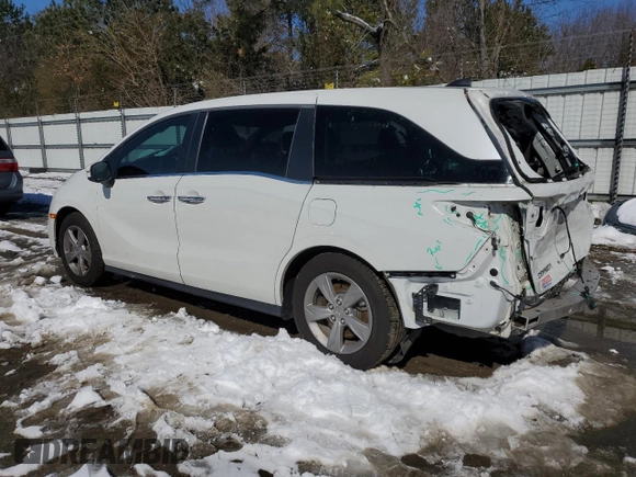 2020 Honda Odyssey EX with VIN 5FNRL6H54LB051900, listed as a Copart auction lot 45345905 with 47,958 mi miles and Salvage title. Bid and sale history available at DreamBid. Image 2.