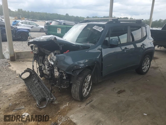 2018 Jeep Renegade Latitude с VIN ZACCJABBXJPJ59891, выставлен на аукционе Copart как лот 61005165 с пробегом 96 733 миль миль и Списание • Salvage title. История ставок и продаж доступна на DreamBid. Изображение 1.