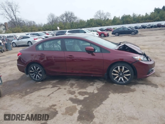 2014 Honda Civic Sedan EX-L with VIN 19XFB2F92EE056896, listed as a IAAI auction lot 41808362 with 88,714 mi miles. Bid and sale history available at carsss.com. Image 13.