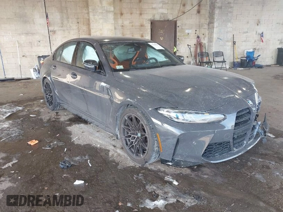 2024 BMW M3 Competition xDrive z VIN WBS43AY00RFS70481, wystawiony jako IAAI lot #41444045 z przebiegiem Nie podano mil oraz . Historia ofert i sprzedaży dostępna na DreamBid. Obrazek 1.