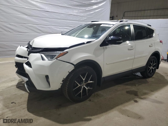 2016 Toyota RAV4 SE with VIN JTMJFREV4GJ076286, listed as a Copart auction lot 50257595 with 43,959 mi miles and Salvage Title. Bid and sale history available at carsss.com. Image 1.
