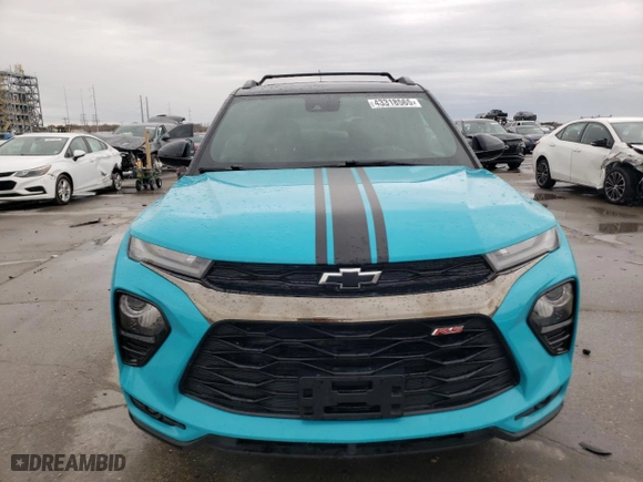 2021 Chevrolet TrailBlazer RS with VIN KL79MTSL5MB082786, listed as a Copart auction lot 43318565 with 0 mi miles and Salvage Title. Bid and sale history available at carsss.com. Image 5.