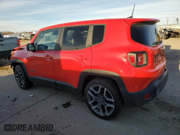 2020 Jeep Renegade Jeepster with VIN ZACNJAAB2LPM01621, listed as a Copart auction lot 85592854 with 21,543 mi miles and Salvage title. Bid and sale history available at DreamBid. Image 2.