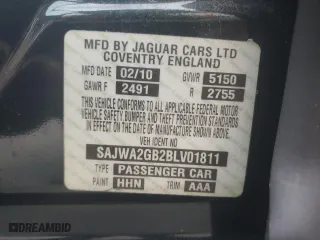 2011 Jaguar XJ with VIN SAJWA2GB2BLV01811, listed as a Copart auction lot 78380094 with 129,243 mi miles and Salvage Title. Bid and sale history available at carsss.com. Image 12.