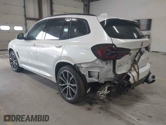 2022 BMW X3 xDrive30i with VIN 5UX53DP02N9K40520, listed as a IAAI auction lot 42086111 with 20,995 mi miles and . Bid and sale history available at DreamBid. Image 3.