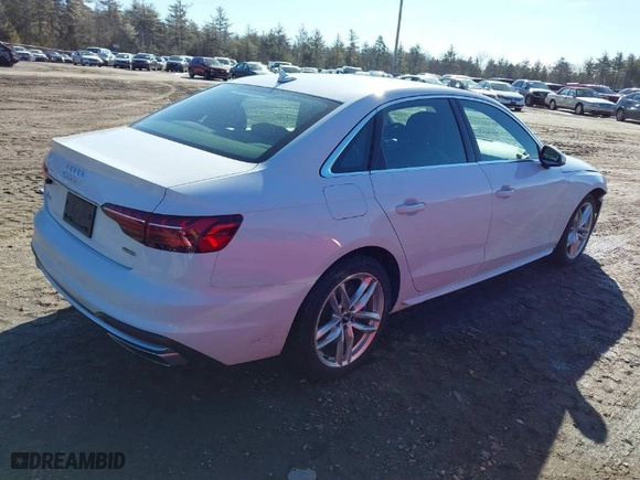 2020 Audi A4 Sedan Premium with VIN WAUDNAF40LN012155, listed as a IAAI auction lot 41665494 with NaN miles. Bid and sale history available at carsss.com. Image 4.
