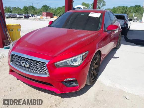 2022 Infiniti Q50 Luxe z VIN JN1EV7BP0NM310534, wystawiony jako IAAI lot #41588987 z przebiegiem 50 949 mil mil oraz . Historia ofert i sprzedaży dostępna na DreamBid. Obrazek 2.