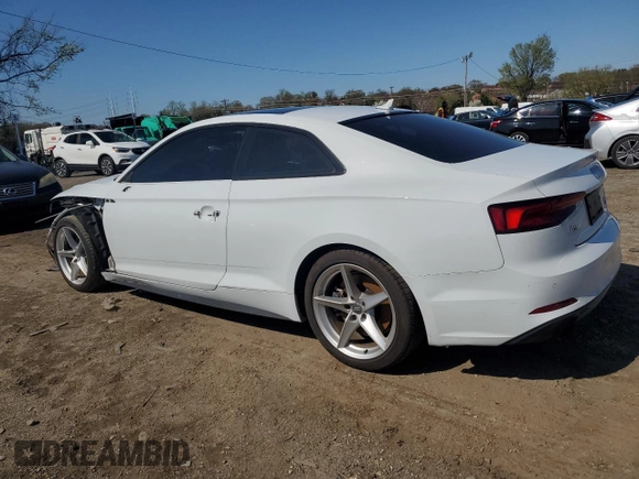 2018 Audi A5 Premium Plus with VIN WAUTNAF59JA047348, listed as a Copart auction lot 51095795 with 93,604 mi miles and Salvage Title. Bid and sale history available at DreamBid. Image 2.