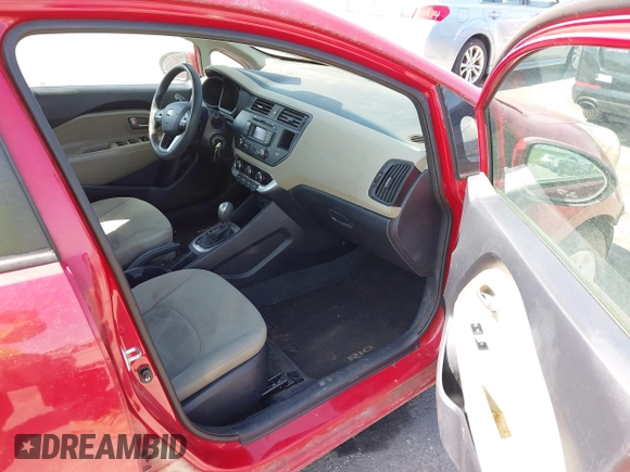 2014 Kia Rio LX with VIN KNADM4A32E6334330, listed as a IAAI auction lot 42239542 with 134,314 mi miles and . Bid and sale history available at DreamBid. Image 5.