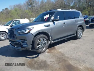 2018 Infiniti QX80 with VIN JN8AZ2NF2J9665048, listed as a IAAI auction lot 41791793 with 166,190 mi miles and . Bid and sale history available at DreamBid. Image 19.