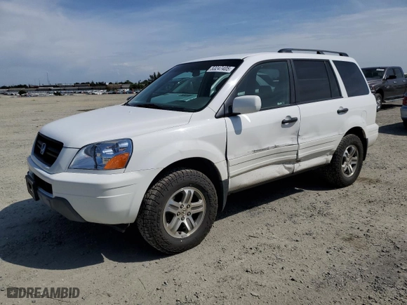 2004 Honda Pilot EX with VIN 2HKYF18504H569611, listed as a Copart auction lot 53247405 with 199,141 mi miles and Salvage Title. Bid and sale history available at carsss.com. Image 1.