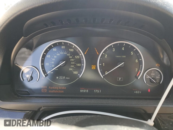 2014 BMW 5 Series 528i with VIN WBA5A5C51ED510345, listed as a Copart auction lot 48474095 with 91,515 mi miles and Salvage Title. Bid and sale history available at carsss.com. Image 9.