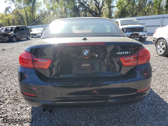 2016 BMW 4 Series 428i with VIN WBA3V7C52G5A25848, listed as a Copart auction lot 47838585 with 47,587 mi miles and Salvage Title. Bid and sale history available at carsss.com. Image 6.