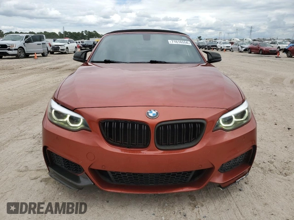 2018 BMW 2 Series M240i with VIN WBA2N1C51JVC28147, listed as a Copart auction lot 71616554 with 54,819 mi miles and Non Repairable. Bid and sale history available at carsss.com. Image 5.