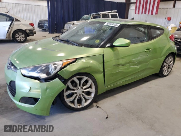 2012 Hyundai Veloster w/Black Int with VIN KMHTC6AD4CU078637, listed as a Copart auction lot 50964805 with 119,255 mi miles and Salvage title. Bid and sale history available at DreamBid. Image 1.