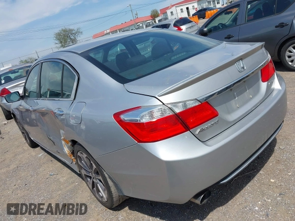 2014 Honda Accord Sport with VIN 1HGCR2F57EA189251, listed as a IAAI auction lot 42053225 with 161,634 mi miles and . Bid and sale history available at DreamBid. Image 3.