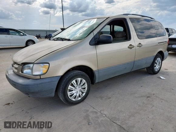 2000 Toyota Sienna LE with VIN 4T3ZF13C2YU218417, listed as a Copart auction lot 63328035 with 263,439 mi miles and Salvage title. Bid and sale history available at DreamBid. Image 1.