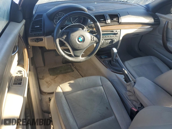 2011 BMW 1 Series 128i with VIN WBAUN1C53BVH82638, listed as a Copart auction lot 85823794 with 137,142 mi miles and Salvage title. Bid and sale history available at DreamBid. Image 8.