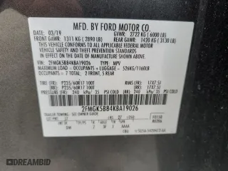 2019 Ford Flex SE with VIN 2FMGK5B84KBA19026, listed as a Copart auction lot 44914095 with 88,637 mi miles and Salvage Title. Bid and sale history available at carsss.com. Image 14.