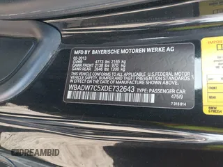 2013 BMW 3 Series 328i z VIN WBADW7C5XDE732643, wystawiony jako IAAI lot #41665789 z przebiegiem Nie podano mil oraz . Historia ofert i sprzedaży dostępna na DreamBid. Obrazek 9.