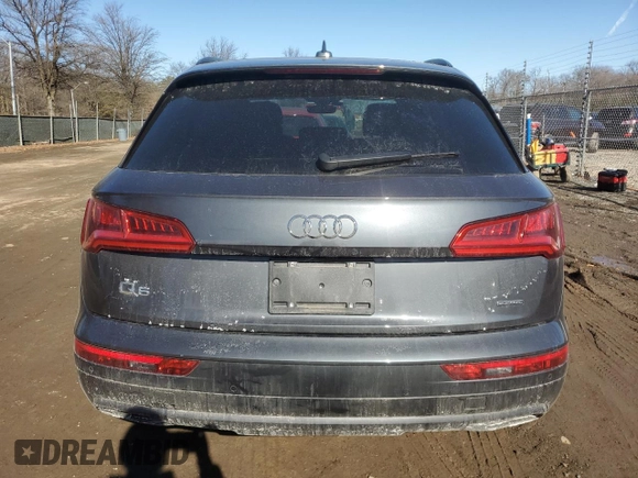 2020 Audi Q5 Premium with VIN WA1ANAFYXL2121727, listed as a Copart auction lot 43209445 with 51,845 mi miles and Salvage Title. Bid and sale history available at carsss.com. Image 6.