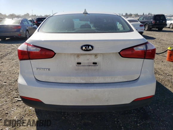 2016 Kia Forte LX with VIN KNAFK4A60G5614913, listed as a Copart auction lot 47882165 with 85,573 mi miles and Salvage Title. Bid and sale history available at carsss.com. Image 6.