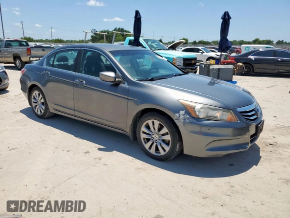2012 Honda Accord EX with VIN 1HGCP2F77CA165598, listed as a Copart auction lot 61184235 with 163,258 mi miles and Salvage title. Bid and sale history available at DreamBid. Image 4.