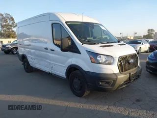 2023 Ford Transit Cargo with VIN 1FTBR1C8XPKC07287, listed as a IAAI auction lot 41247582 with 12,776 mi miles and . Bid and sale history available at DreamBid. Image 1.