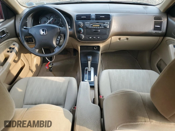 2004 Honda Civic EX with VIN 2HGES26764H537541, listed as a Copart auction lot 60645135 with 142,887 mi miles and Salvage title. Bid and sale history available at DreamBid. Image 8.