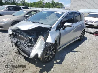 2015 Nissan Note SR with VIN 3N1CE2CP1FL412798, listed as a Copart auction lot 55988125 with 117,774 mi miles and Salvage title. Bid and sale history available at DreamBid. Image 1.