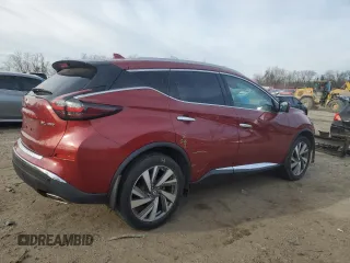 2019 Nissan Murano SL with VIN 5N1AZ2MS6KN116807, listed as a Copart auction lot 45186695 with 24,280 mi miles and Salvage Title. Bid and sale history available at DreamBid. Image 3.