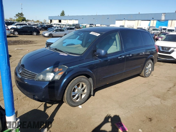 2008 Nissan Quest with VIN 5N1BV28U68N110235, listed as a Copart auction lot 76333434 with 162,674 mi miles and Clean Title. Bid and sale history available at carsss.com. Image 1.