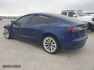 2022 Tesla Model 3 Long Range with VIN 5YJ3E1EB7NF186112, listed as a Copart auction lot 42730185 with 99,661 mi miles and Salvage Title. Bid and sale history available at carsss.com. Image 2.