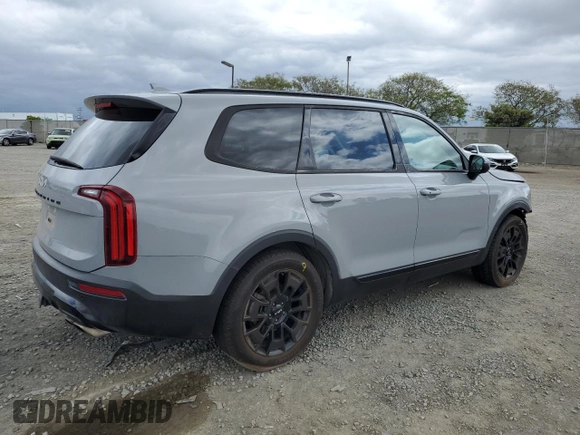 2022 Kia Telluride EX with VIN 5XYP3DHC7NG238182, listed as a Copart auction lot 53732035 with 69,631 mi miles and Salvage title. Bid and sale history available at DreamBid. Image 3.