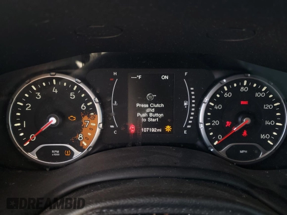 2017 Jeep Renegade Sport with VIN ZACCJAAH4HPG18240, listed as a Copart auction lot 47964625 with 107,192 mi miles and Salvage Title. Bid and sale history available at DreamBid. Image 9.