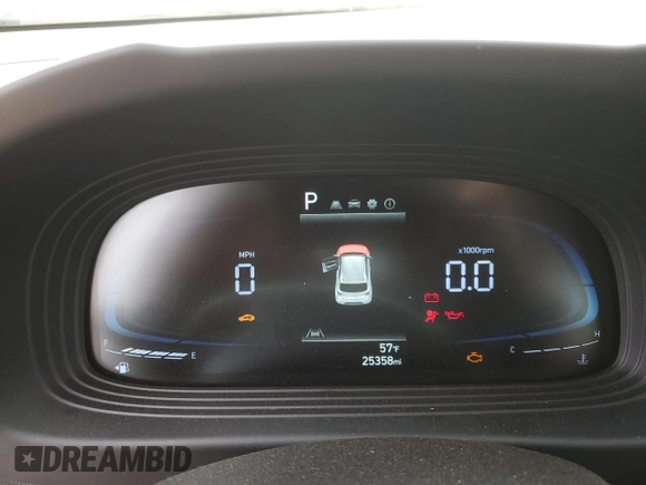 2023 Hyundai Venue SE with VIN KMHRB8A30PU213425, listed as a Copart auction lot 53613055 with 25,358 mi miles and Salvage title. Bid and sale history available at DreamBid. Image 9.