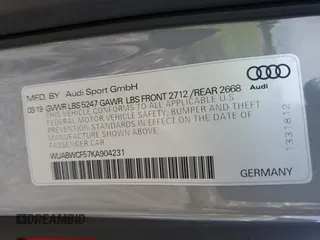 2019 Audi RS 5 Sportback z VIN WUABWCF57KA904231, wystawiony jako Copart lot #67341003 z przebiegiem 18 674 mil mil oraz . Historia ofert i sprzedaży dostępna na DreamBid. Obrazek 12.