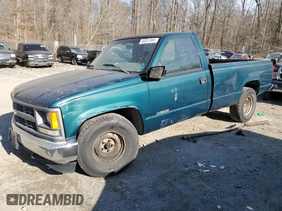 1996 Chevrolet Silverado 1500 with VIN 1GCEC14WXTZ124164, listed as a Copart auction lot 46261565 with 157,141 mi miles and Salvage Title. Bid and sale history available at DreamBid. Image 1.