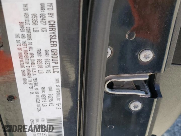 2013 Chrysler 300 SRT-8 with VIN 2C3CCAFJ9DH731557, listed as a Copart auction lot 69700344 with 174,242 mi miles and Salvage Title. Bid and sale history available at DreamBid. Image 12.