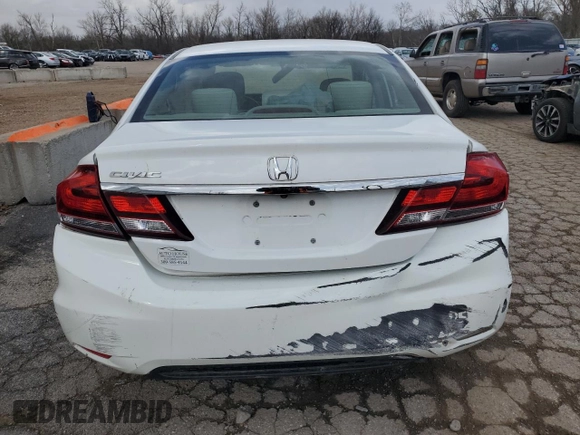 2015 Honda Civic Sedan LX with VIN 19XFB2F57FE045763, listed as a Copart auction lot 49605475 with 159,352 mi miles and Salvage Title. Bid and sale history available at carsss.com. Image 6.