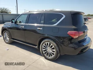 2017 Infiniti QX80 with VIN JN8AZ2NEXH9159646, listed as a Copart auction lot 74235294 with 50,650 mi miles and Salvage Title. Bid and sale history available at carsss.com. Image 2.